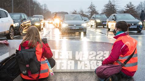 Klimaaktivisten Blockieren Autobahnen Provokanter Protest