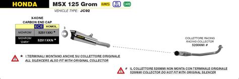 Escape Arrow X Kone Homologado En Acero Inox Para Honda Msx Grom