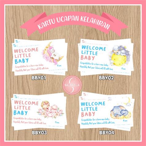 Jual KARTU UCAPAN Kelahiran Bayi Kartu Hadiah Thanks Card Ucapan