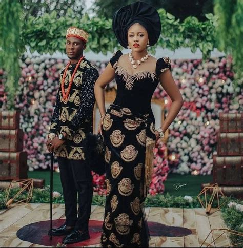 Couple Isiagu Wedding Attire Igbo Traditional Marriage Attire African