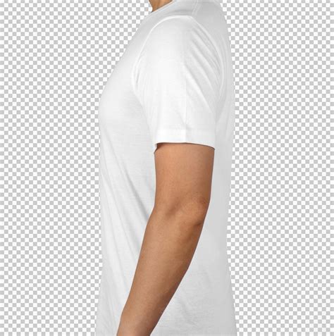 Premium Psd Side View Of White T Shirt Isolated On White Background