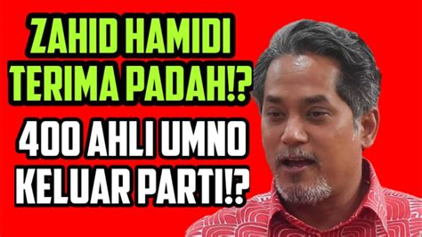 Terkini Zahid Dikejutkan Dengan Surat Perletakan Ahli Umno Keluar