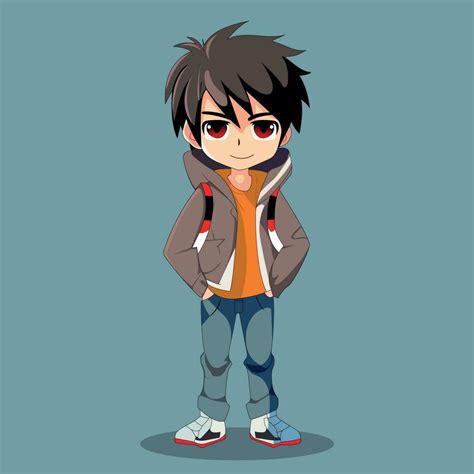 Anime Cartoon Character Vector Illustration Manually Created 28646618