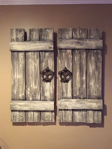 Shutters Made From Old Barn Wood Found Behind My Shed Wood Shutters