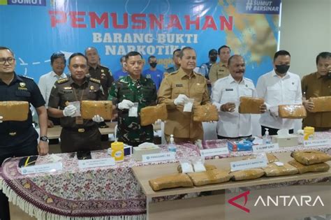 Bnnp Sumut Musnahkan Gram Sabu Dan Butir Ekstasi Antara News