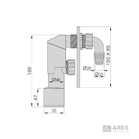 Сифон для стиральной машины под штукатурку miano m0409 белый - купить в ...