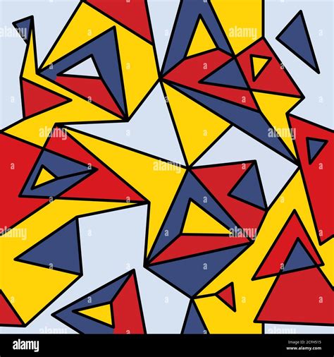 Fragment of geometric cubism, Abstract seamless pattern 1.1 Stock ...