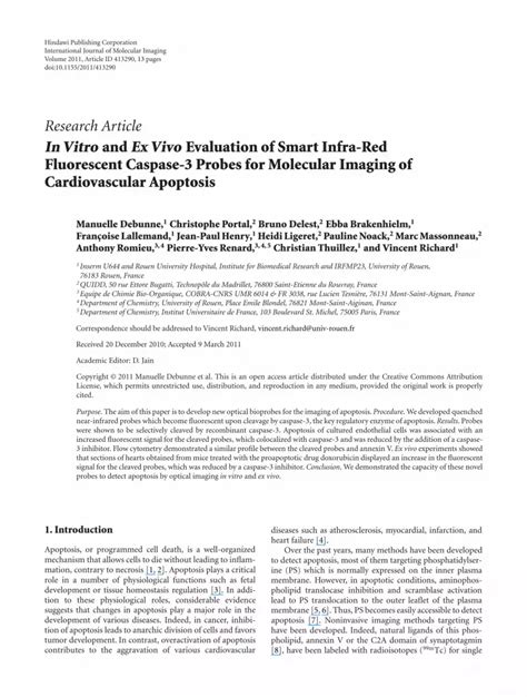 Pdf In Vitro And Ex Vivo Evaluation Of Smart Infra Red Fluorescent