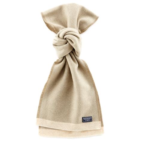 Faribault Woolen Mill Co. Herringbone Wool Scarf - Wheat | Accessories ...