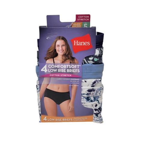 Hanes Intimates And Sleepwear New Hanes Comfortsoft Low Rise Briefs Cotton Stretch 4ct Sz 5