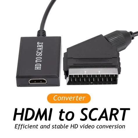 Hd P Hdmi Input To Scart Output Video Audio Converter Adapter For