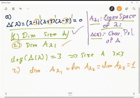 SOLVED:The characteristic equation of a matrix A is given. Find the size of the matrix and the ...