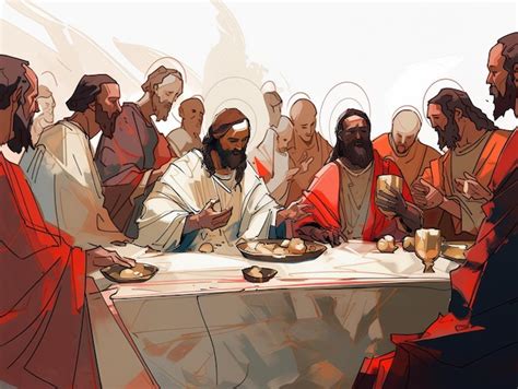 Premium Photo Illustration Maundy Thursday In Red