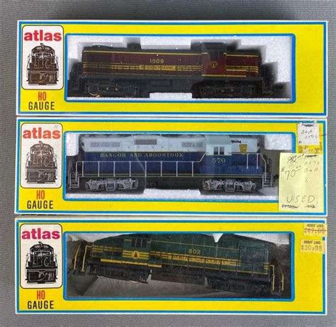 Group of 3 Atlas Ho Scale Locomotives - Matthew Bullock Auctioneers