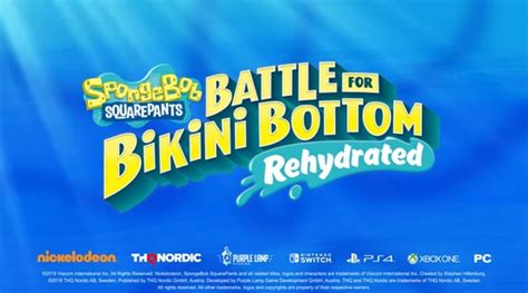 Anunciado SpongeBob SquarePants Battle For Bikini Bottom Rehydrated