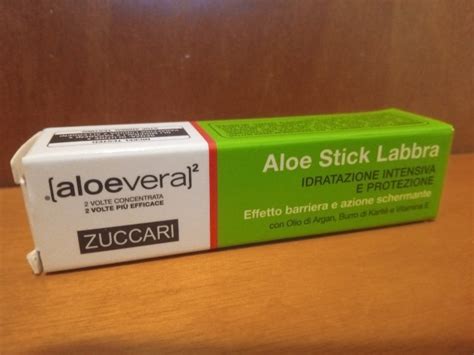 Zuccari Aloe Stick Labbra con Olio di Argan Burro di Karitè e Vitamina