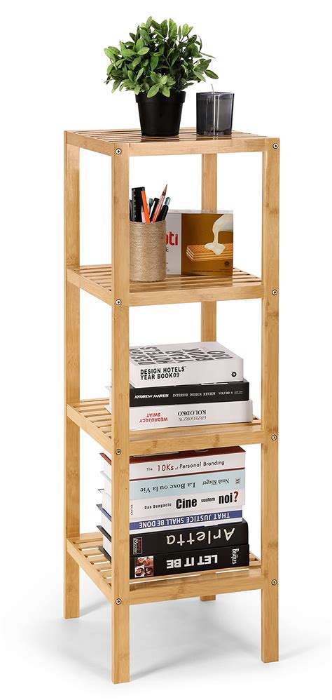 Buy Hynawin Tier Bamboo Bathroom Shelf Tower Free Standing Rack