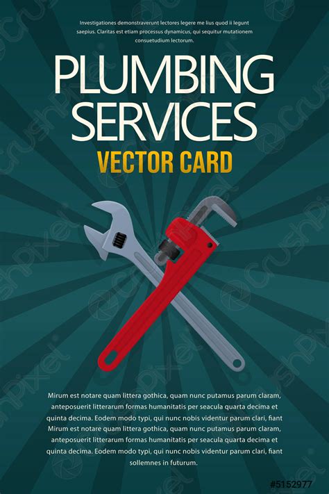 Plumbing Services Flyer Poster Design Stock Vector 5152977 Crushpixel