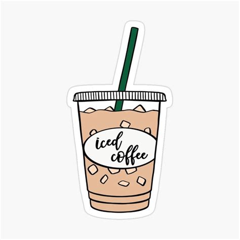 "Iced Coffee" Sticker for Sale by Jamie Maher | Iced coffee, Coffee stickers, Coffee cartoon