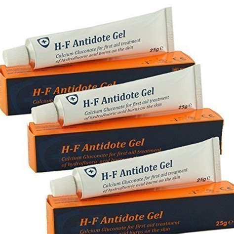 3x Hf Antidote Gel Calcium Gluconate 25g Hydrofluoric Acid Burn Buy Online In India At