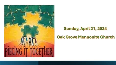 Oak Grove Mennonite Church Live Stream The Jesus Way