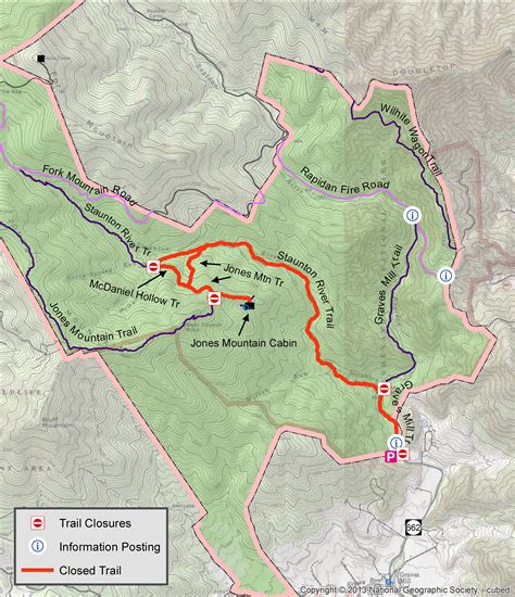 Shenandoah National Park Appalachian Trail Map