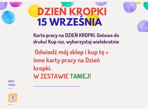 Dzie Kropki Karta Pracy W Zestawie Taniej Info W Opisie Z Oty