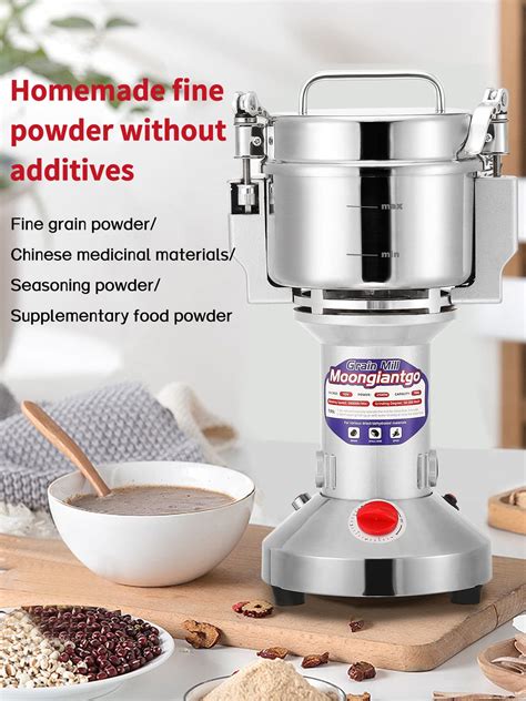 Moongiantgo Grain Mill Grinder Electric G Commercial Spice Grinder