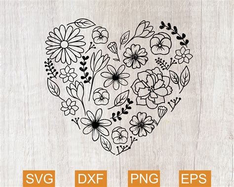 Floral Heart Shape Svg Floral Heart Wreath Svg Heart Wreath Svg Porn