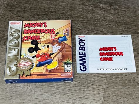 Mickey S Dangerous Chase Nintendo Game Boy Box Manual Only No Game