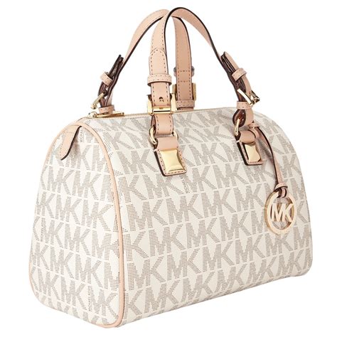 Michael Michael Kors Grayson Satchel Bag In White Vanilla Lyst