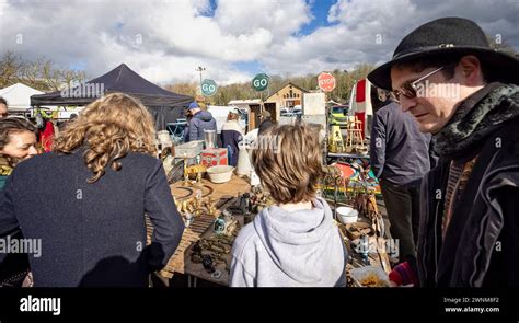 Bric A Brac Stall And Stop And Go Signs At Frome Independent Sunday