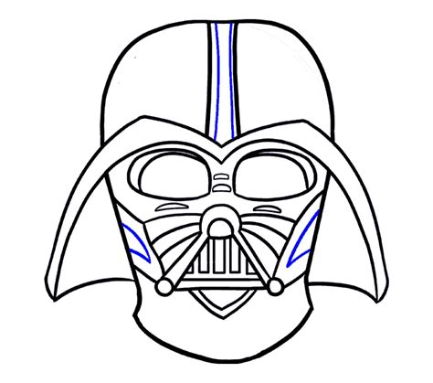 How To Draw Darth Vader In A Few Easy Steps Easy Drawing Guides