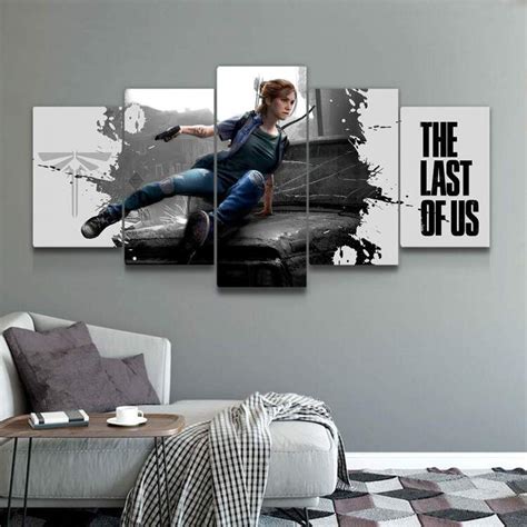 Kit 5 Quadros Decorativos Mosaico The Last Of Us