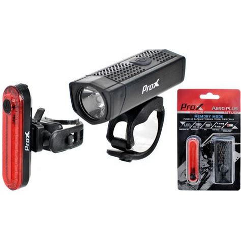 Zestaw Lamp Rowerowych Aero Plus Set 400lm USB Prox Sport Shop Pl