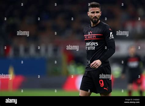 Olivier Giroud Of Ac Milan Looks On During The Serie A Match Between Ac