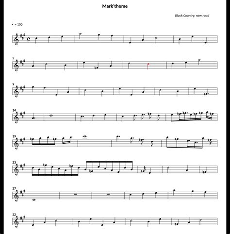 Mark’s Theme Tenor Saxophone Sheet Music R Blackcountrynewroad