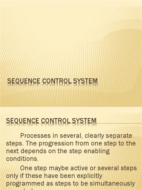 Sequence Control System Pdf Control System Areas Of Computer Science