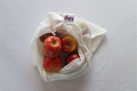 Natural Bundle Reusable Fresh Produce Shopping Bags Fruity Sacks