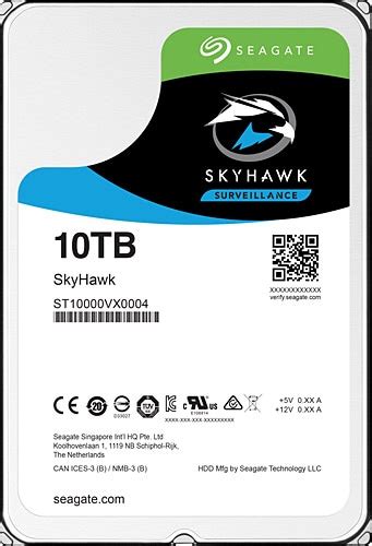 Seagate SkyHawk ST10000VX0004 SATA 3 0 7200 RPM 3 5 10 TB Harddisk