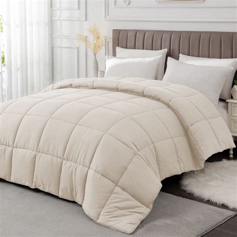 Matbeby King Comforter Duvet Insert All Season Beige Comforters King