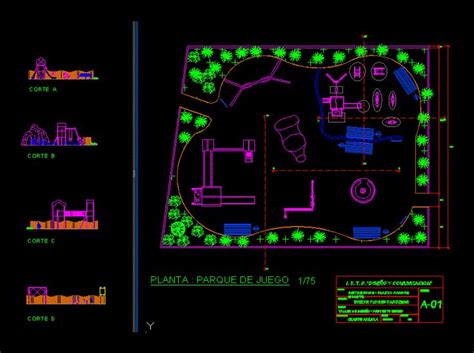 Plano De Parques Infantiles En Autocad Cad 294 75 Kb Bibliocad Games