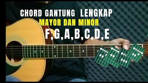 Tutorial Chord Gantung Lengkap F G A B C D E Youtube