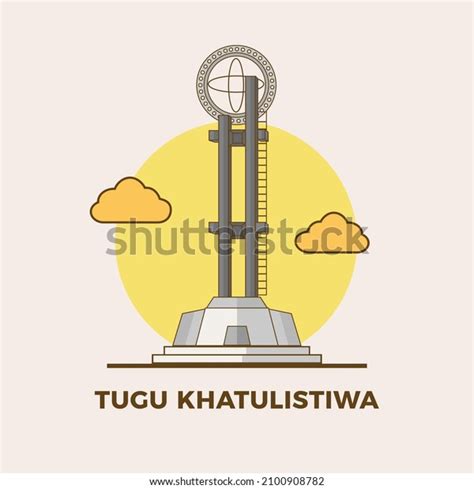 Ilustrasi Stok Equator Monument Tugu Khatulistiwa Monument That ...