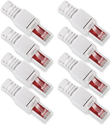 Nauci Fiche de câble réseau patch RJ45 Cat6 Cat7 Cat5 LAN Montage sans