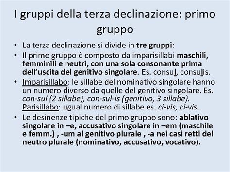 La Terza Declinazione E Le Sue Particolarit Latino