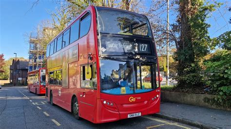 FULL JOURNEY LONDON BUS 127 TOOTING BROADWAY PURLEY SN61BJZ E196