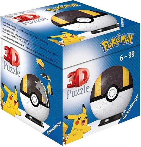 Ravensburger 3D Puzzel Pokémon Pokéball Zwart Wit 54 stukjes bol