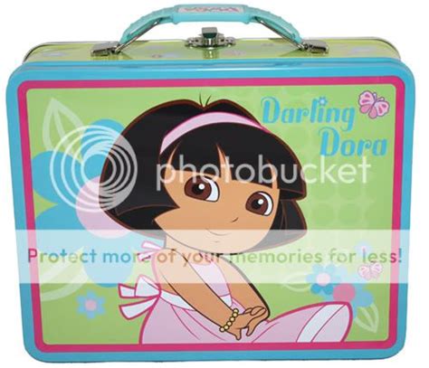 Dora The Explorer Tin Lunch Box Green Darling Dora