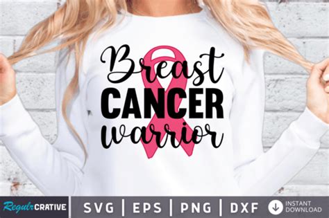 Breast Cancer Warrior Svg Design Graphic By Regulrcrative · Creative Fabrica